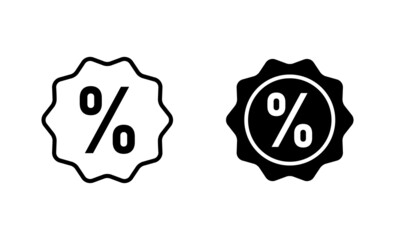 Discount icons set. Discount tag sign and symbol