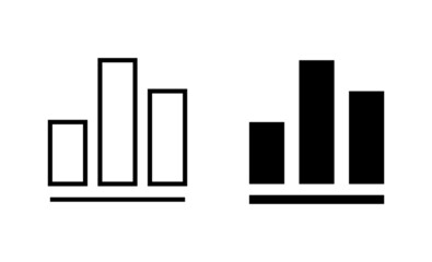 Growing graph Icons set. Chart sign and symbol. diagram icon