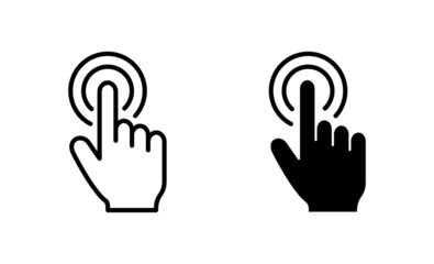 Hand cursor icons set. cursor sign and symbol. hand cursor icon clik