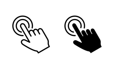 Hand click icons set. pointer sign and symbol. hand cursor icon