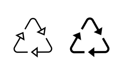 Recycle icons set. Recycling sign and symbol.