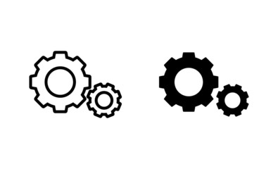 Setting Icons set. Cog Settings sign and symbol. Gear Sign