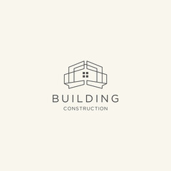Building Logo Icon Design Template. Real Estate, Construction, Modern Vector Illustration