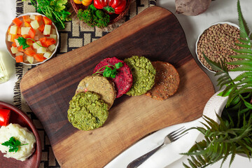 Comida saludable vegetariana, Dieta saludable vegana con verduras frescas, receta sana de comida comida.