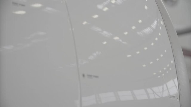 new aircraft in the hangar