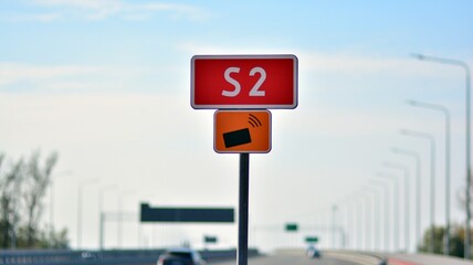 View of road and signs