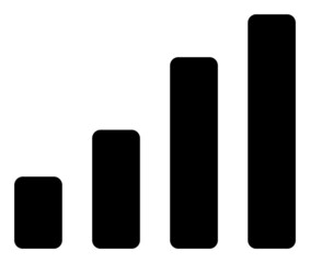 Bar chart vector illustration. A flat illustration design used for bar chart icon, on a white background.