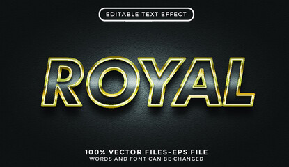 Obraz premium Royal text effect. editable text effect with gold style premium vectors