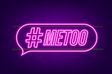 Metoo hashtag thursday throwback symbol. Neon icon. Vector stock illustration