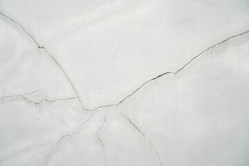 cracked concrete wall covered with gray cement surface as background
