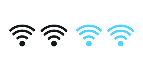 Wifi Icon set vector Line on white background image for web, presentation, logo, Icon Symbol. 
