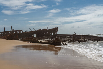 Fototapeta na wymiar Mahino Wreck Fraser Island K'gari