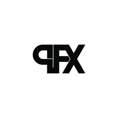 Obraz premium pfx initial letter monogram logo design