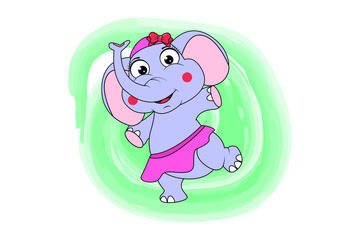 cute animal cartoon illustration