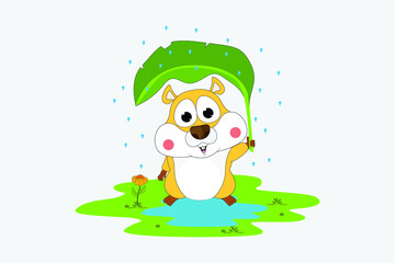 cute animal cartoon illustration