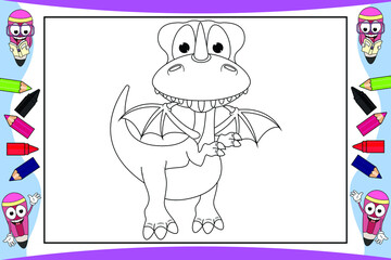 coloring cute animal cartoon for kids