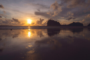 sea at sunset summer nature background