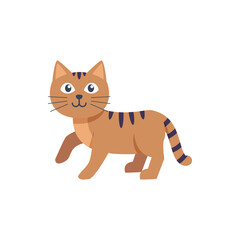 freindly cat vector illustration design on white backgound
