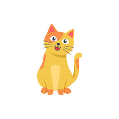       lovely cat smile vector illustration design on white backgound