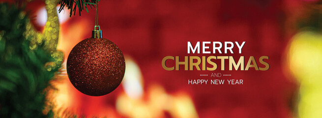 Merry Christmas and happy new year banner for head cover of social media website or fan page...
