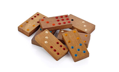 Dominoes isolated on white background