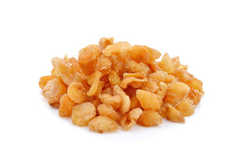 Dried longan isolated on white background