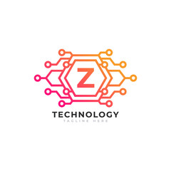 Technology Initial Letter Z Logo Design Template Element.