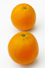 close up of orange fruit isolated on white background