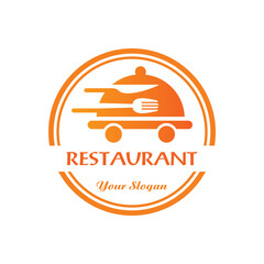delivery logo , restaurant logo vector