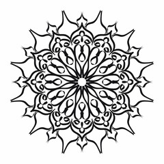 Vector round abstract circle. Mandala style.