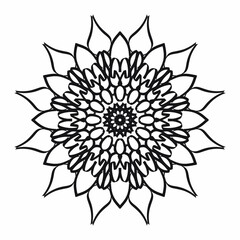 Vector round abstract circle. Mandala style.