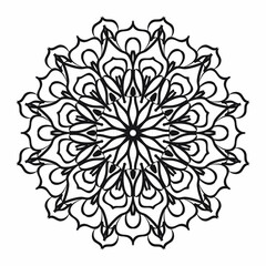 Vector round abstract circle. Mandala style.