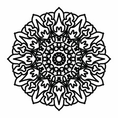 Vector round abstract circle. Mandala style.