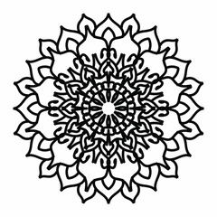 Vector round abstract circle. Mandala style.