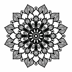 Vector round abstract circle. Mandala style.