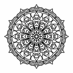 Vector round abstract circle. Mandala style.