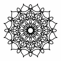 Vector round abstract circle. Mandala style.