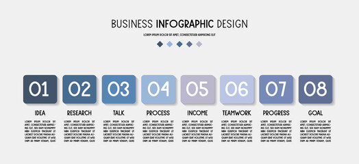 Infograph with business icons. Vector