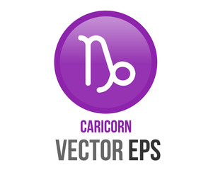 Vector gradient purple Caricorn astrological sign icon in the Zodiac,  represents Goat.Vector gradient purple Scorpio astrological sign icon in the Zodiac,  represents Scorpion