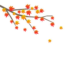 紅葉の背景イラスト