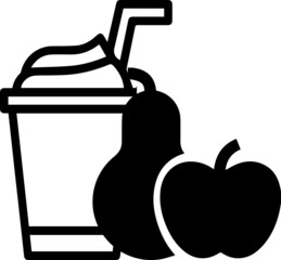 apple juice and fruit, Fruit icon, Set of fruit isolated on white background