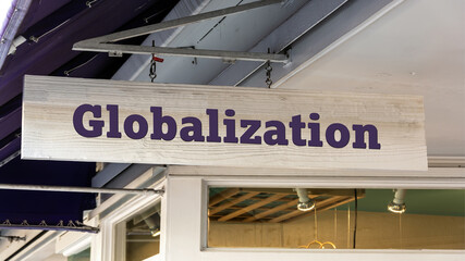 Fototapeta premium Street Sign to Globalization