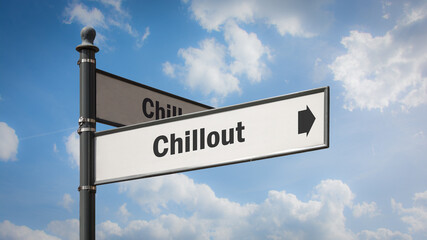Fototapeta premium Street Sign to Chillout