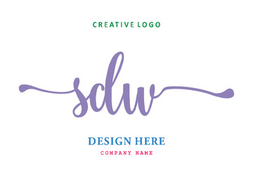 SDW lettering logo is simple, easy to understand and authoritative