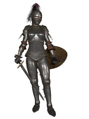 Obraz premium 3d illustration of a woman in historical armor