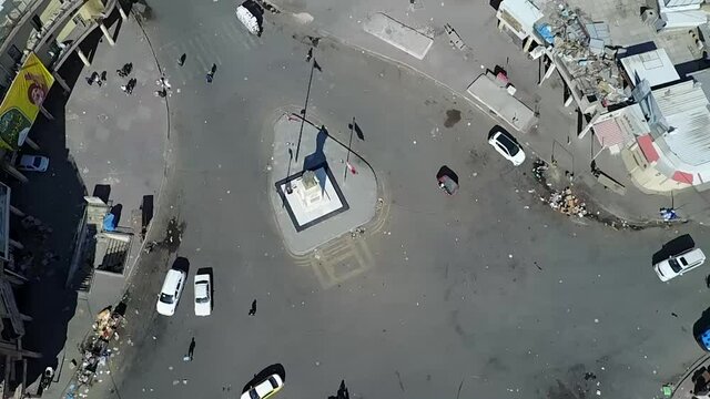 arial view of  baghdad city in iraq