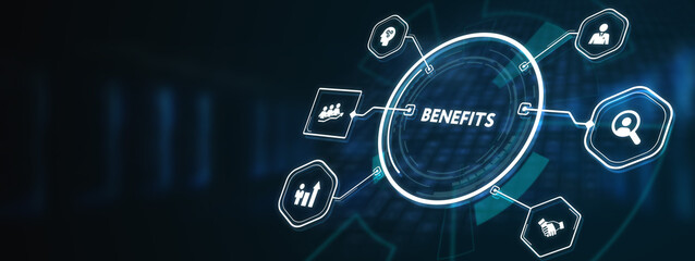 Employee benefits help to get the best human resources. Business concept. 3d illustration