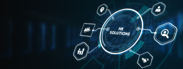 Business, Technology, Internet and network concept. Hr Solutions. 3d illustration