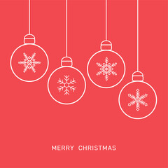 クリスマスオーナメントの背景イラスト