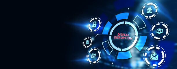 Cyber security data protection business technology privacy concept. 3d illustration. Digital disruption
